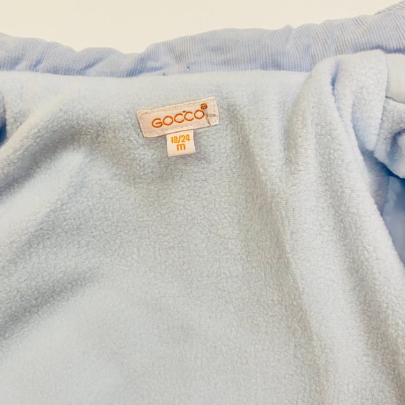 Gocco Quilted Baby Blue Jacket with detachable hood Size 18-24 months - Picture 5 of 6